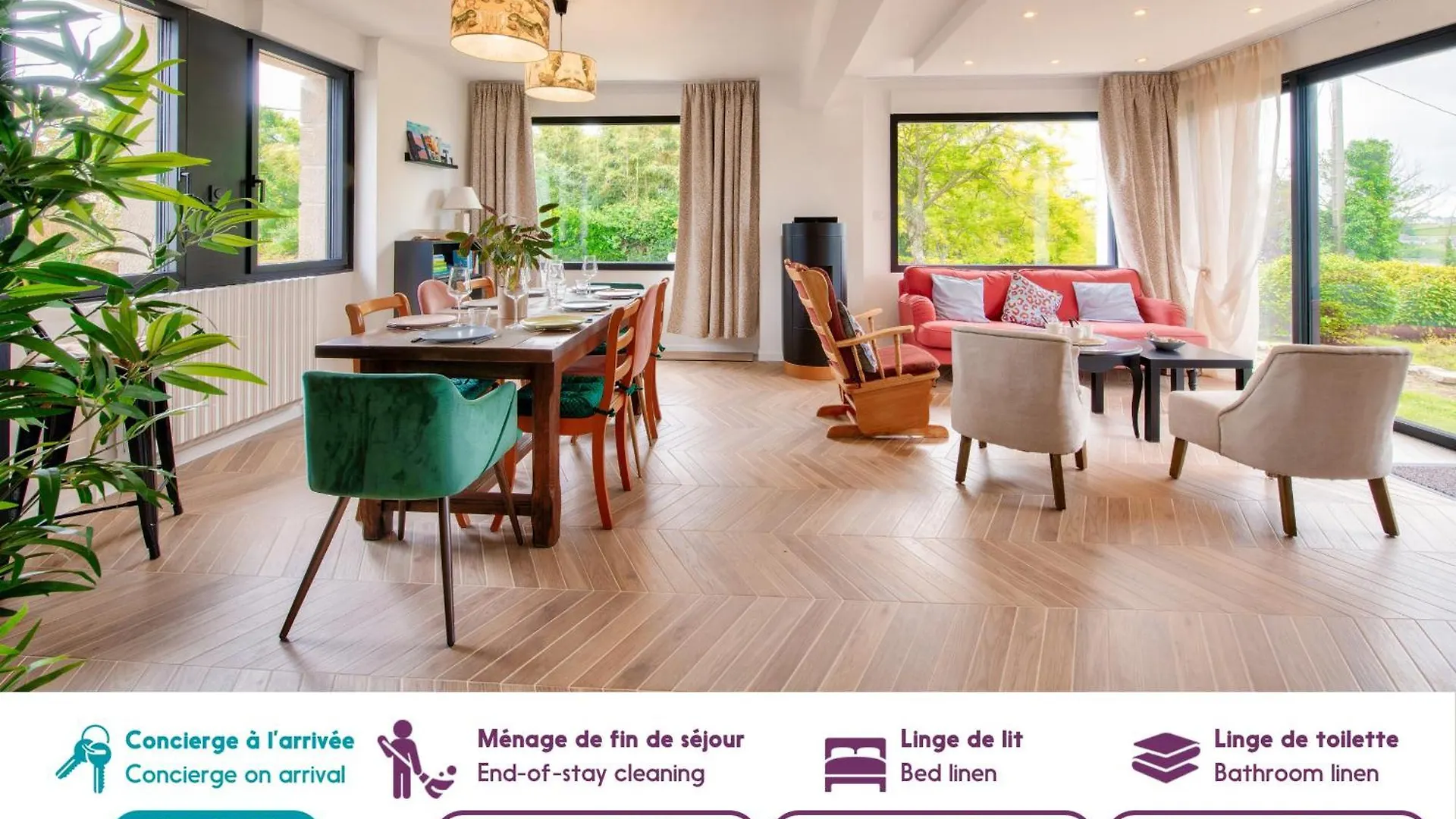 Semesterbostad Vue Mer - Maison Pour 8 - Grand Jardin Lannilis Frankrike